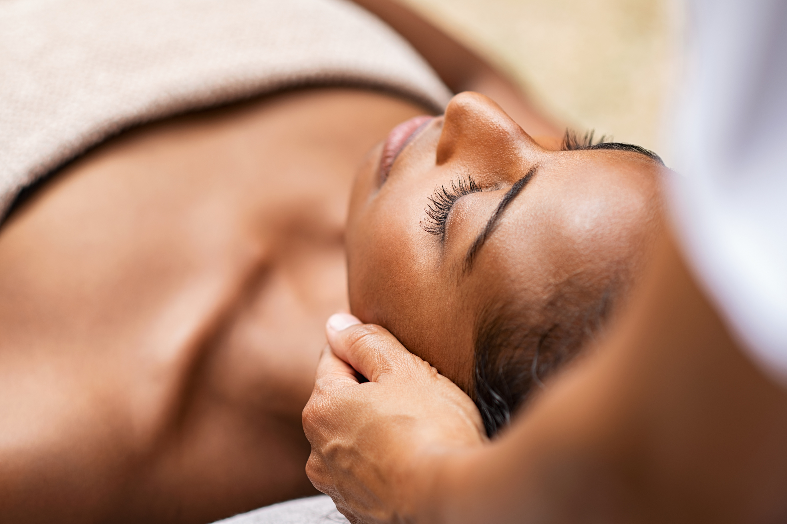 Woman Getting Head Massage